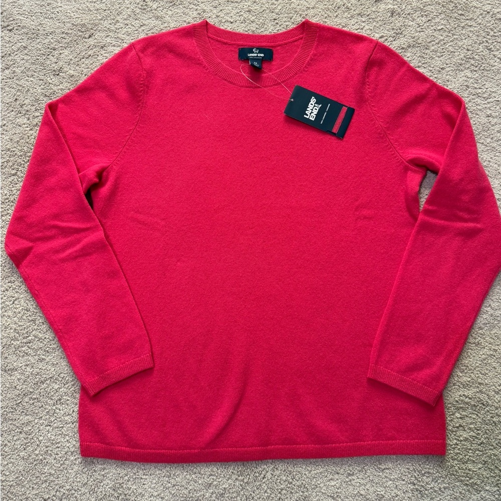 Lands' End Pink Cashmere Sweater